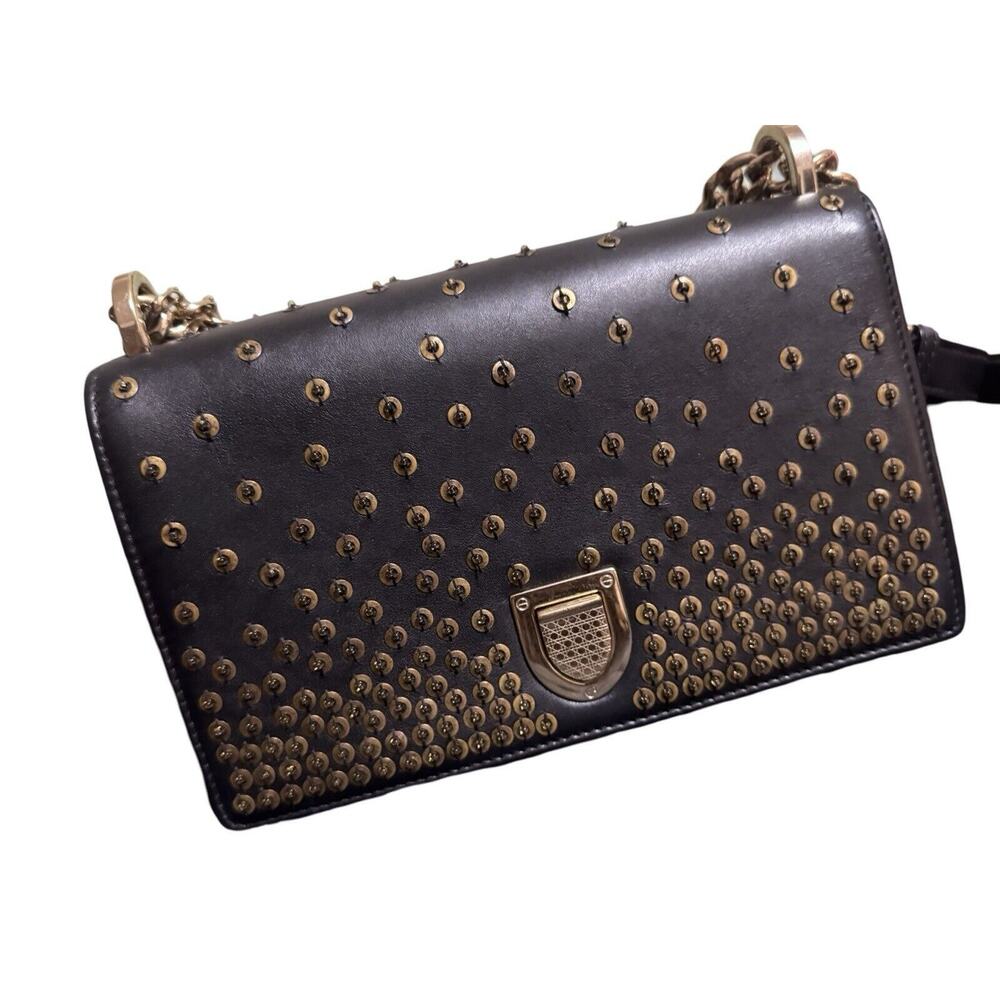 Christian Dior Diorama Flap Bag Sequin Embellished Lambskin Medium W/COA